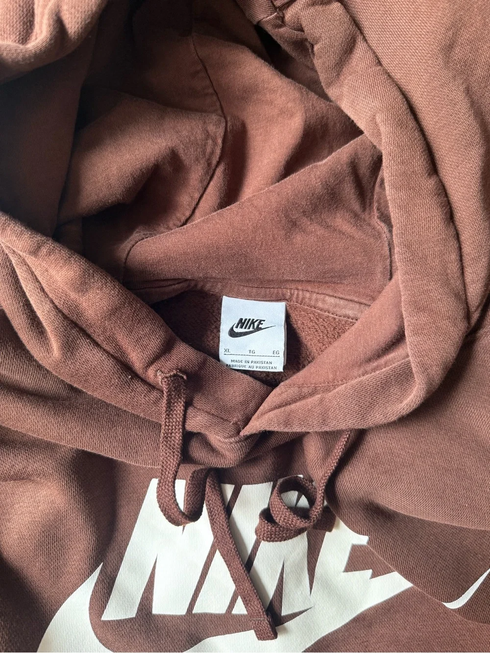 Nike Men’s Hoodie Brown with White Swoosh